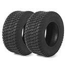 (2-Pack) 16x6.50-8 Tubeless Tires, Replacement Lawn Tractor Tubeless Tires with Deep Ribbed Treads, Rim Not Included