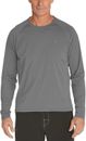 Camicia uomo Coolibar camicia maniche lunghe maglietta corsa, fattore di protezione UV 50+ grigio, 38, S