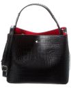 Italian Leather Top Handle Bag Women's Black