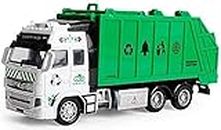 MANAKI ENTERPRISE Diecast Metal City Sanitation Truck- Friction Powered, Garbage Truck with Top Open Dumper- 1:16, Garbage Lifter Truck(Garbage Truck)
