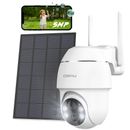 Telecamera di sorveglianza COOAU 5 MP PTZ solare esterno 100% wireless sistema TVCC telecamera