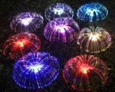 2Pcs Solar Garden Lights Optic Fiber Cable Jellyfish Luminous Home Decor Lamps
