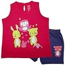LuvLap Sleeveless Girls Top & Shorts Set, For Baby, Infants & Toddlers, Multicolour, 100% Cotton, Baby Girl Dress, Baby Girl Clothes, Kids Clothing, Pack Of 1, 12 to 18 months