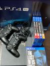 Consola Sony PlayStation4 PS4 Pro 1 TB con cable de alimentación, 2 mandos y 6 juegos