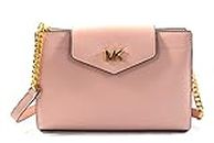 Michael Kors Women's Mott Leather Large Clutch Crossbody Bag Purse Handbag (Blossom)