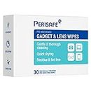 Perisafe Pre-Moistened Gadget & Cleaning Wipes| Multi Purpose, Individually Packed | Lens Cleaner for Spectacles, Sunglasses, Camera Lens, Binoculars and Goggles|Pack of 30 Wipes