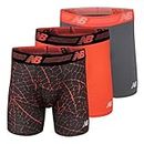 New Balance Men's 6" Boxer Brief Fly Front with Pouch, 3-Pack of 6 Inch Tagless Underwear