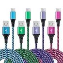 FiveBox 4Pack 6ft Fast USB Type C Cable Phone Charger Charging Cord for LG Stylo 4 5 6, LG G5 G6 G7 G8 G8X V20 V30 V40 V50 ThinQ, LG Velvet 5G, Wing 5G, LG K51 K52 K61 K62 K71 K92 K42 K41S K51S 2021