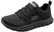 Skechers Women's Track - New Staple Sneaker, Black/Black, US 8