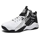 Floette Mens Fashion High Top Basketball Shoes Breathable Casual Walk Athletic Basketball Sneakers, A01, 8