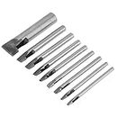 2mm 9pcs Punzone per Fori in Pelle, Cuoio Ovale Forma Foro Punch Kit Cutter Hollow DIY Tool