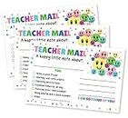 50 Smiley Face Happy Mail Teacher Notes to Parents- Classroom Good Behavior Incentive Motivational Cards to Send Home - Preschool, Kindergarten, Elementary School- Made in The USA