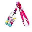 AllStyle By Patel Neck Strap Compatible Lanyard With ID Holder Suitable for Women Men Kids (Pink Lanyard + Pink ID Holder)