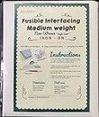 MAROBEE Medium Weight Iron On Fusible Interfacing for Sewing Projects, (40 Inch x 3 Yard) White Non-Woven