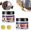 Stainless Steel Clean Wax, Magical Nano-Technology Stainless Steel Cleaning Paste, Stainless Steel Cleaning Paste, Metal Polish Paste, Stainless Steel Cleaner and Polish for Appliances (2 PCS)