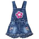 Peacolate 3-8T Little&Big Kids Girls Jumpsuit&Rompers Bib Overalls Flower Suspender Shorts Jeans Pants(4T)
