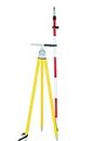 TARANO Prism Bipod Aluminum Survey Bipod Tripod for GPS Poles of Total Station GPS GNSS Accessories (Pole is Not Include)