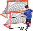 SPORTIC 2 Pk 4' x 3' Soccer Goal Net Set, Portable Pop Up for Kids Practice