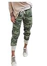 Heiguonvshi Camouflage Pants Women High Waist Jogger Ladies Loose Sweatpants Sports Trousers with Pockets Casual Fitness Pants Soft Comfortable 3XL