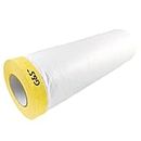 G&S Pre Taped Masking Film I Paint Protection Film Tape for Automotive painting, Covering for car, floor, wall and furniture (Width- 1.8 Meters (1800mm) X 20 Meters, 1)