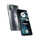 Motorola Moto g14 Smartphone (pantalla 6,5" FHD+, cámara frontal de 50 MP, 4/128 GB, 5000 mAh, Android 13), gris acero, incluye funda protectora y adaptador para coche