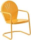 Crosley Furniture CO1001A-TG Griffith Retro Metal Outdoor Chair, Tangerine