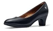 Shoes for Crews Olivia, Women's Slip-Resistant High Heel Dress Shoes for Work, Black, 6.5