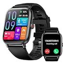 Smart Watch for Men Women with Bluetooth Call, Activity Fitness Tracker Heart Rate Sleep Monitor Pedometer,1.85" Touch Screen with 100+ Sport Modes, IP67 Waterproof Smartwatch for Android iPhone iOS