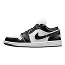 Nike Women's Air Jordan 1 Low UNC Basketball Shoe, White/Black-black, 8.5