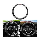 XINLIYA Car Steering Wheel Cover, Universal 15 Inch, Carbon Fiber Breathable Anti-Slip Steering Wheel Protector, Warm in Winter and Cool in Summer, Car Interior Accessories for Men Women (Black)