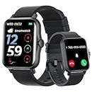 Smart Watch (Answer/Make Call) Bluetooth Fitness Tracker with Heart Rate, Sleep Monitor, AI Voice Assistant, Text, IP67 Waterproof 1.85-inch HD Color for Men Women Compatible with iPhone & Android