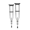 Rehamo Crutchie AUXF Premium Aluminium Frame with Height Adjustable Foldable Lightweight Crutches for Walking with Hand & Underarm Support & Stable Rubber Bush | 1 Year Warranty