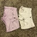 American Eagle Outfitters Shorts | Lot Of 2 Jean Shorts- (2 Pairs- Lavender American Eagle & White Klique B) | Color: Purple/White | Size: Various