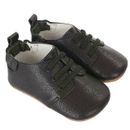 Robeez Owen Oxford Black First Kicks Soft Soles Baby Shoes, Brand New in Box