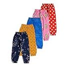 T2F Girl's Regular Fit Track Pants (GLSTRK04_Multicolor 3_6-7 Years)