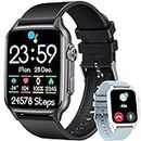 Reloj Inteligente Hombre Smartwatch Fitness: 2.0"Smart Watch con Bluetooth Llamadas y Whatsapp Impermeable Podómetro Pulsometro Oxigeno Presion Arterial Pulsera Actividad Deportivo para Android iOS