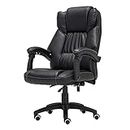 LiuGUyA Boss Chair Ergonomic Office Chair Leather Computer Gaming Chairs Adjustable Built in Lumbar Support and Tilt Angle High Back Executive Computer Desk Chair for Office Workers Students