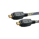 MX FIREWIRE IEEE 1394 Cable 4 Pin Male to 4 Pin Male Cord - 1.5 Meters with Nylon MESH and Gold Plated - MX 3256