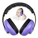 SNOWIE SOFT® Ear Muffs for Kids Baby Ear Protection Noise Canceling Headphones for Baby Sleep Flight Travel, Baby Hearing Protection Earmuffs for Baby Toddler Kids 0-3 (Purple)