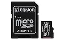 Kingston Canvas Select Plus 128GB microSD Card Class 10 UHS-I speeds up to 100MB/s with Adapter (SDCS2/128GBIN), Black