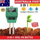 New Soil PH Tester Moisture Sunlight Light Test Meter for Garden Plant Lawns AU