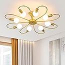 Avior Low Height Ceiling Lamp, Chandelier for Living Room, Restaurant Lamps and Hotels (Golden) (Gold.)