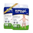 Bumtum Baby Diaper Pants, XL Size, 108 Count, Double Layer Leakage Protection Infused With Aloe Vera, Cottony Soft High Absorb Technology (Pack of 2)