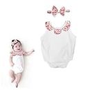 The Root And Craft Kids Birthday Photoshoot Outfit Dress Girls Romper with Hairband Born Baby Photography Photoshoot Props(0 to 3 Month)