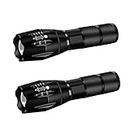 Military Grade Flashlight 3000 Lumen 5 Modes Water Resistant LED Tactical Torch with Magnetic Base, 2 Pack