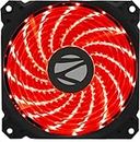 ZEBRONICS ZEB-PGF110 120mm Red Premium Chassis Fan, with High Speed 43.5CFM Airflow, Hydraumatic Bearing, 33 LEDs, Anti Vibration Pads, 4 Pin Molex and 3 Pin Connector.