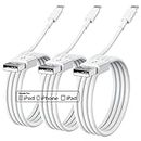 3Pack 10Ft Apple Charger Cable, [Apple MFi Certified] Long Apple Lightning to USB Cable 10 Feet,Fast iPhone Charging Cord 10 Foot for Apple iPhone 12/11 Pro/11/XS MAX/XR/8/7/6s/6/5S/SE iPad Original