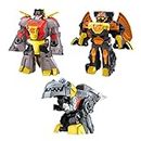 PLAYSKOOL HEROES Transformers - Dinobot Adventures - Dinobot Squad - 4.5" Grimlock T-Rex, Dinobot Snarl and Predaking - 3-Pack - Dinosaur Action Figures and Toys for Boys and Girls - F2951 - Ages 3+