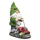 TERESA'S COLLECTIONS Garden Gnomes Outdoor Decorations for Yard with Solar Lights, Large Cute Flocked Garden Sculptures & Statues Resin Garden for Home Front Porch Patio, 8"