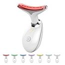 Face and Neck Beauty Device, Multifunctional Facial Skin Care Tool, 7 Color Led Face Neck Massager for Skin Care Routine at Home
